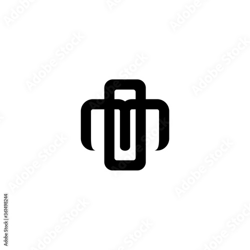 initial letter O and M, OM, MO logo, monogram line art style design template