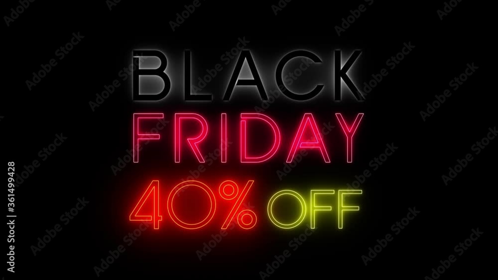 Light animation . Black Friday sale banner, template. Neon signboard with the inscription Black Friday. black background. Light animation . Black Friday sale banner, template. Neon signboard with the inscription Black Friday. black background.