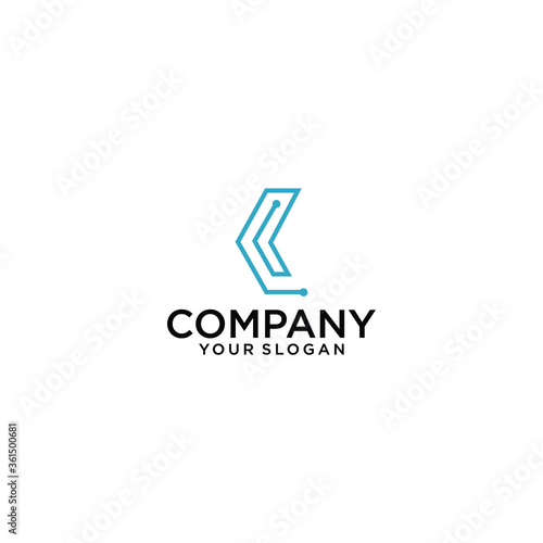 The logo design of the letter C and combined with the image tecnology. and very suitable for your company and community logo. with a simple, modern design.