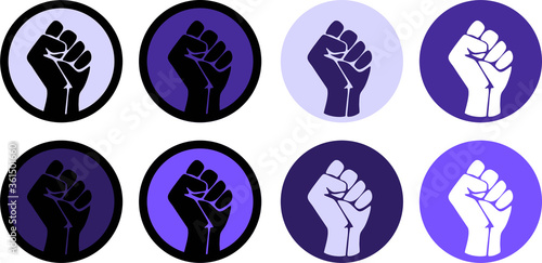Symbol of the black freedom movement. Black lives matter. Movement for freedom and equality. Flat vector illustration.