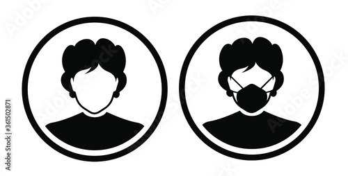 woman icon on white background