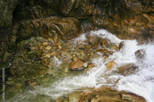 Wodogrzmoty Mickiewicza waterfall in Tatra mountains on Roztoka Stream, Poland.