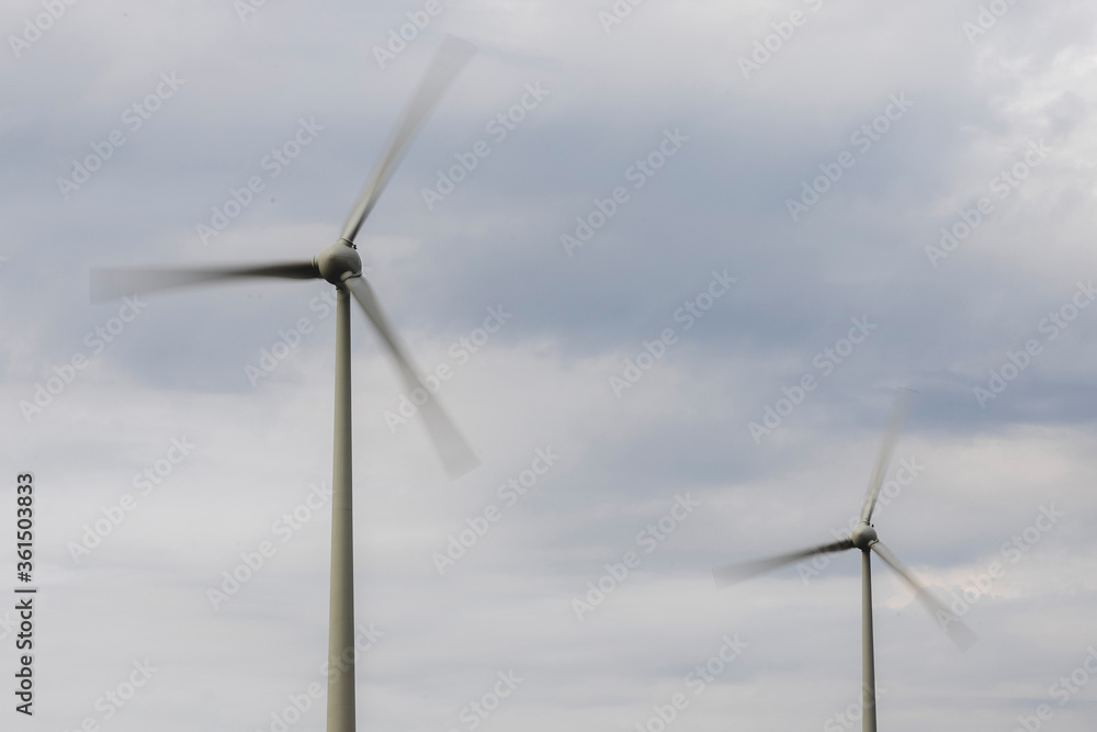 wind rotor stands on the field