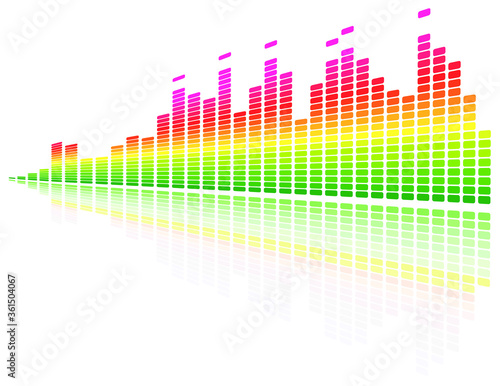 踊るイコライザー音響機材の波長ディスプレイ Sound wave equalizer music background image