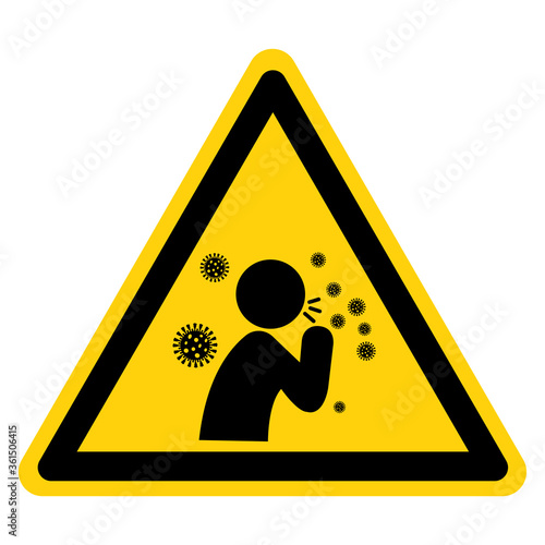 New Cough Symptoms Covid-19 Symbol Sign, Vector Illustration, Isolate On White Background Label .EPS10
