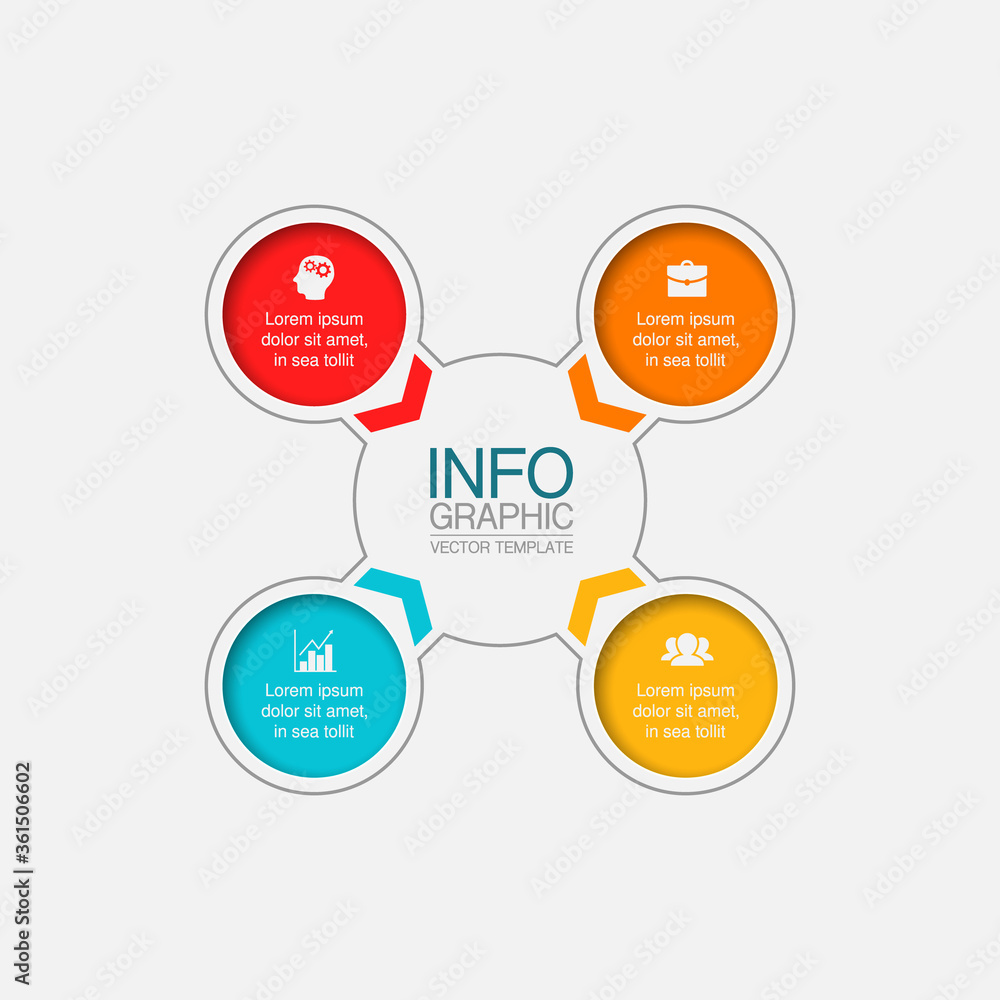 Vector infographic template with 4 steps or options. Data presentation, business concept design for web, brochure, diagram. Vector infographic template with 4 steps or options. Data presentation, business concept design for web, brochure, diagram.