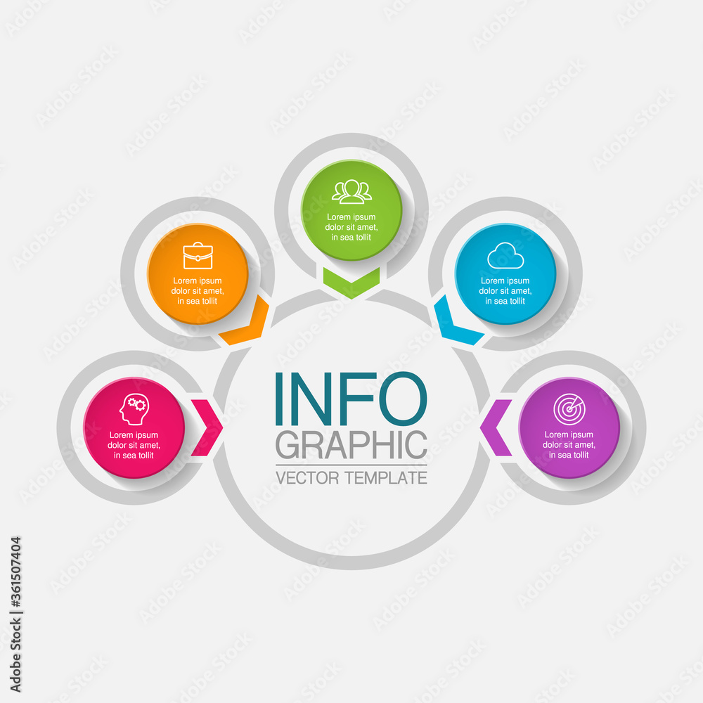 Vector infographic template with 5 steps or options. Data presentation, business concept design for web, brochure, diagram. Vector infographic template with 5 steps or options. Data presentation, business concept design for web, brochure, diagram.
