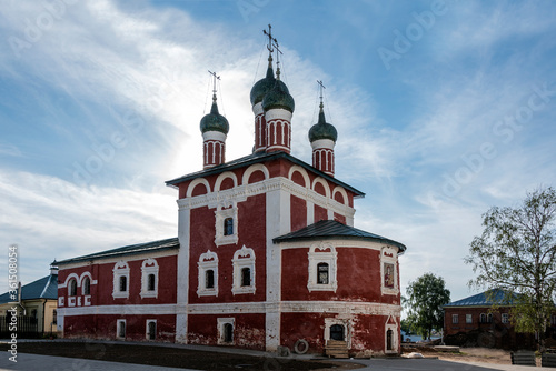 Temple of Smolensk Icon of the Mother of God in the ancient Russian city of Uglich. The Bogoyavlensky Monastery
