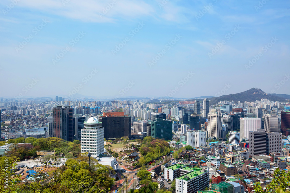 Downtown skyline of Seoul, South Korea