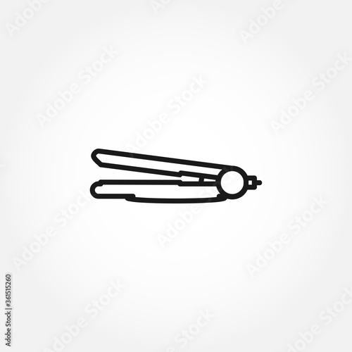 hair straightening line icon. hair straightening isolated line icon