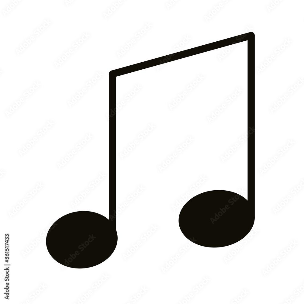 music note silhouette style icon music note silhouette style icon