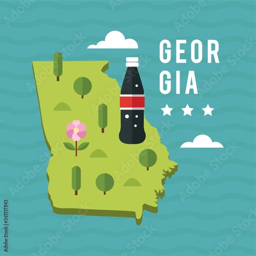 Map of georgia state