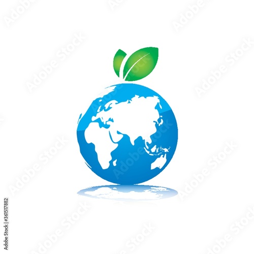 Earth with leaves