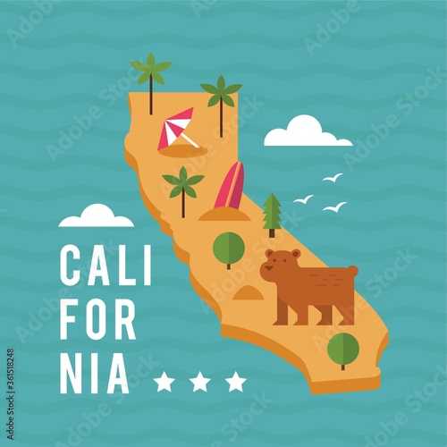 Map of california state