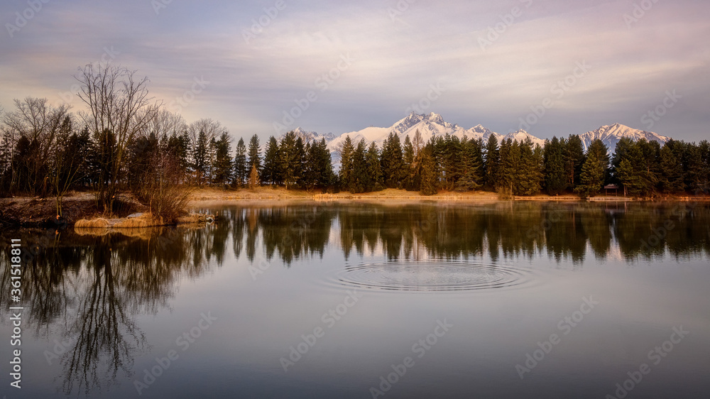beautiful landscape with valleys, lakes and rivers in High Tatras beautiful landscape with valleys, lakes and rivers in High Tatras