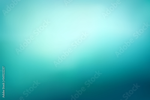 Abstract dark teal gradient background. Blurred turquoise water backdrop. Vector illustration for your graphic design, banner, summer or aqua poster.