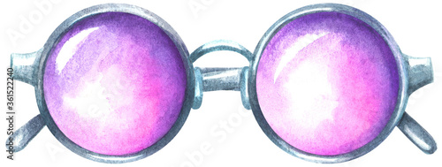 Watercolor purple sunglasses