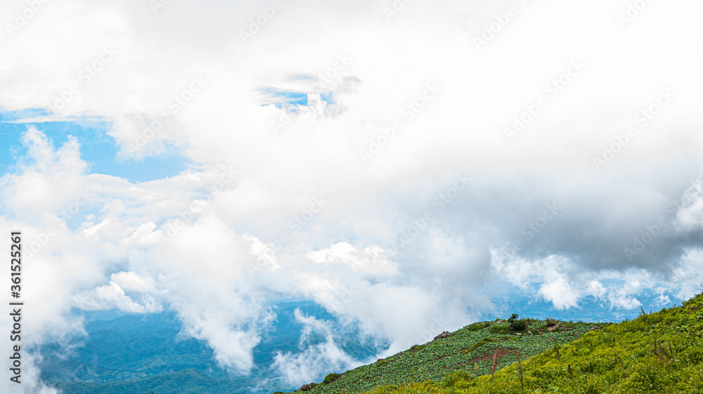 Beautiful clouds and fog cover the mountains, traveling concept. Beautiful clouds and fog cover the mountains, traveling concept.
