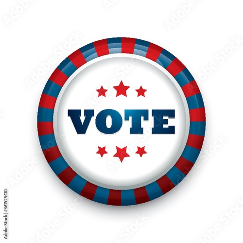 USA vote button badge