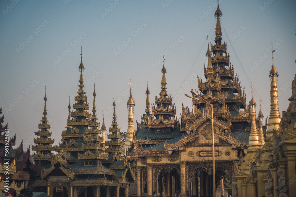 Fototapeta premium in Schwedagon Pagoda, Yangon Myanmar