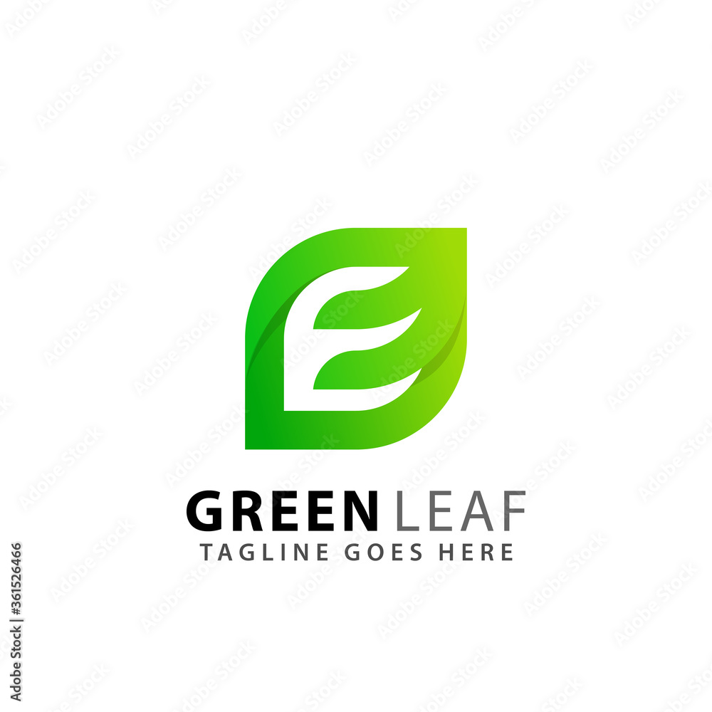 Abstract Letter E Eco Leaf Logos Design Vector Illustration Template Abstract Letter E Eco Leaf Logos Design Vector Illustration Template