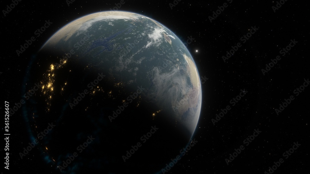 Fototapeta premium terraformed Mars, life on Mars, the atmosphere of Mars