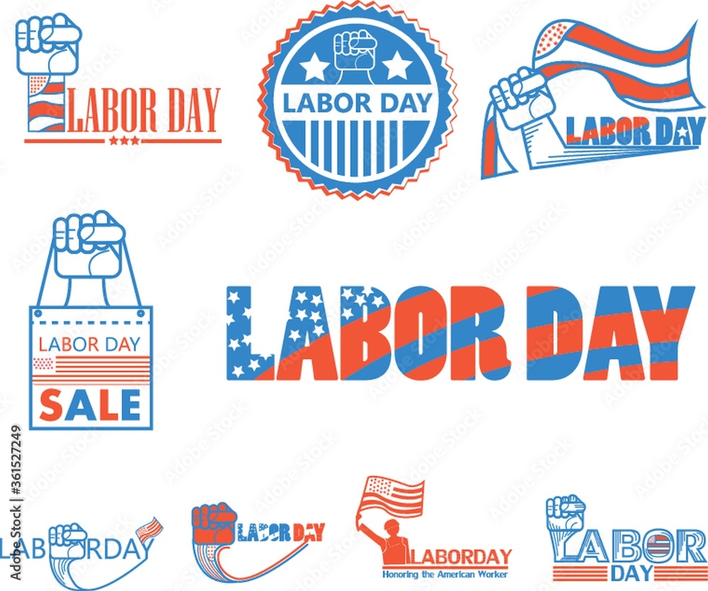Labor day icons