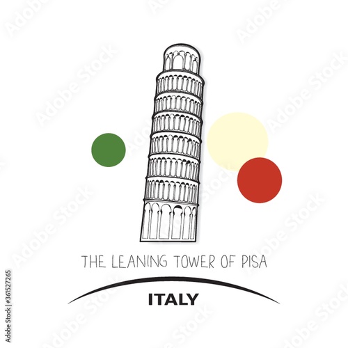 Leaning tower of pisa label