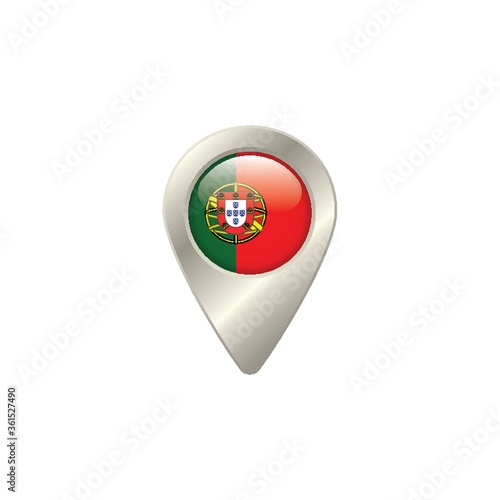 Location pin with portugal flag Free Download Location pin with portugal flag - GFXLoad