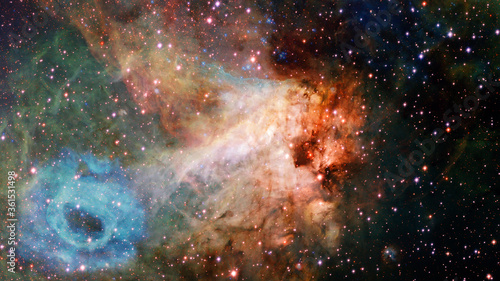 Deep space nebula with stars. Elements of this image furnished by NASA