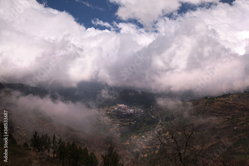 Gran Canaria, landscape of the central montainous part of the island, Las Cumbres, ie The Summits 