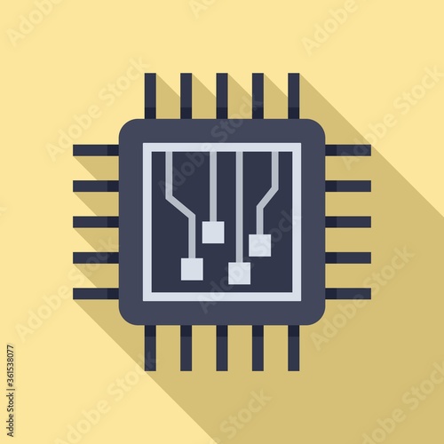 Machine learning processor icon. Flat illustration of machine learning processor vector icon for web design