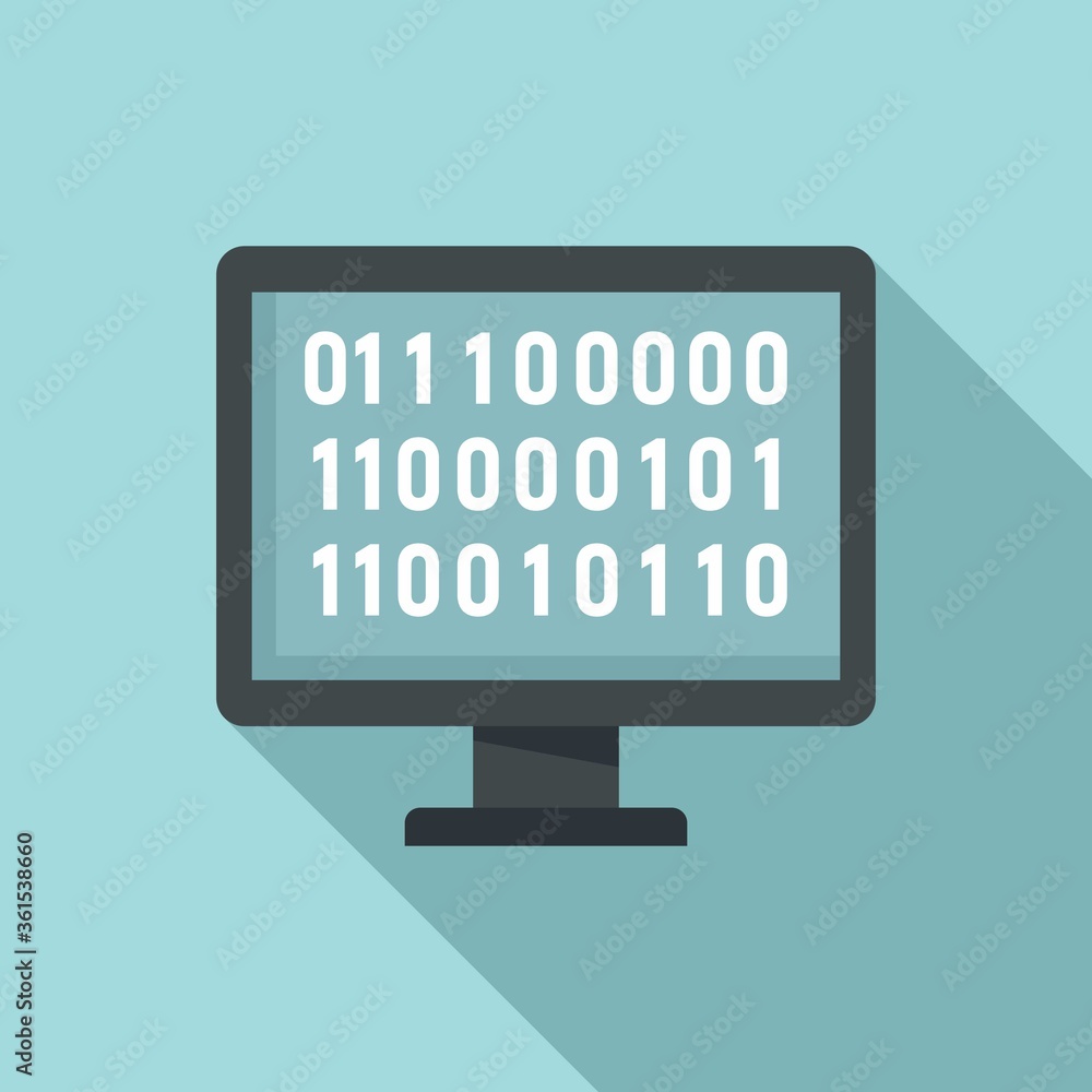 Computer machine learning icon. Flat illustration of computer machine learning vector icon for web design Computer machine learning icon. Flat illustration of computer machine learning vector icon for web design