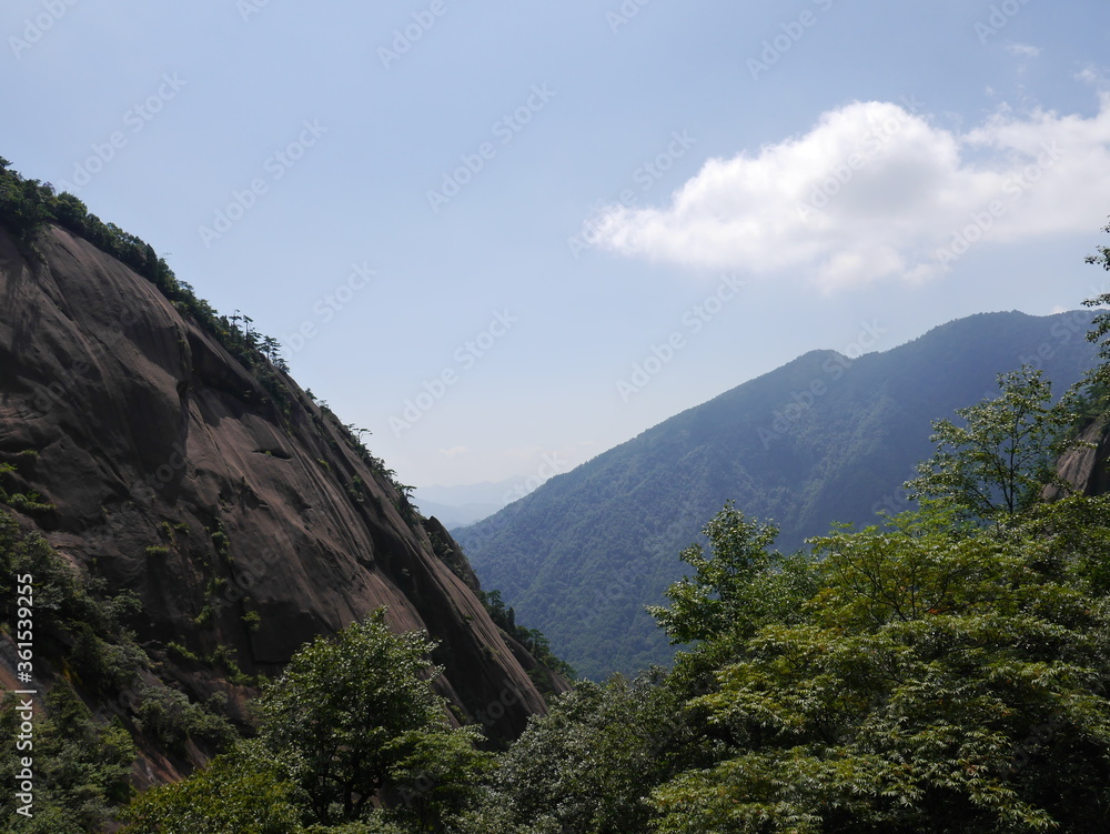 Green Huangshan mountains in China