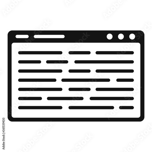 Web page machine learning icon. Simple illustration of web page machine learning vector icon for web design isolated on white background