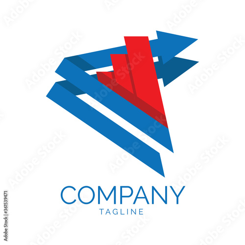 Free Download graph of economic growth logo vector illustration - GFXLoad