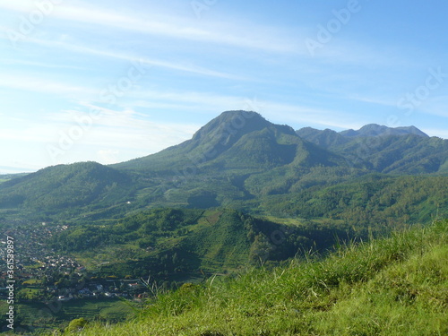 mountain landscape with blue sky