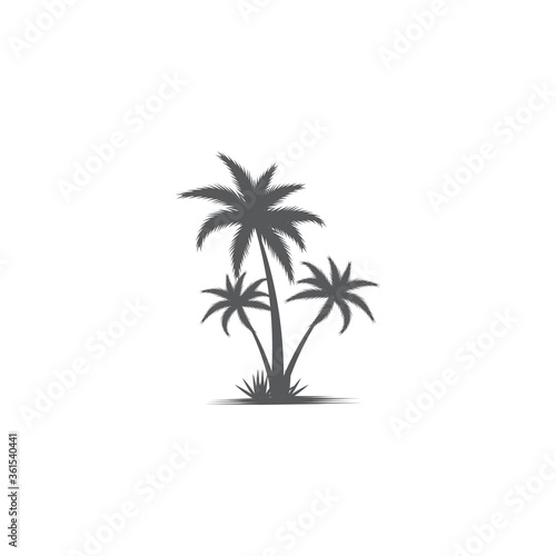 Palm tree summer logo template