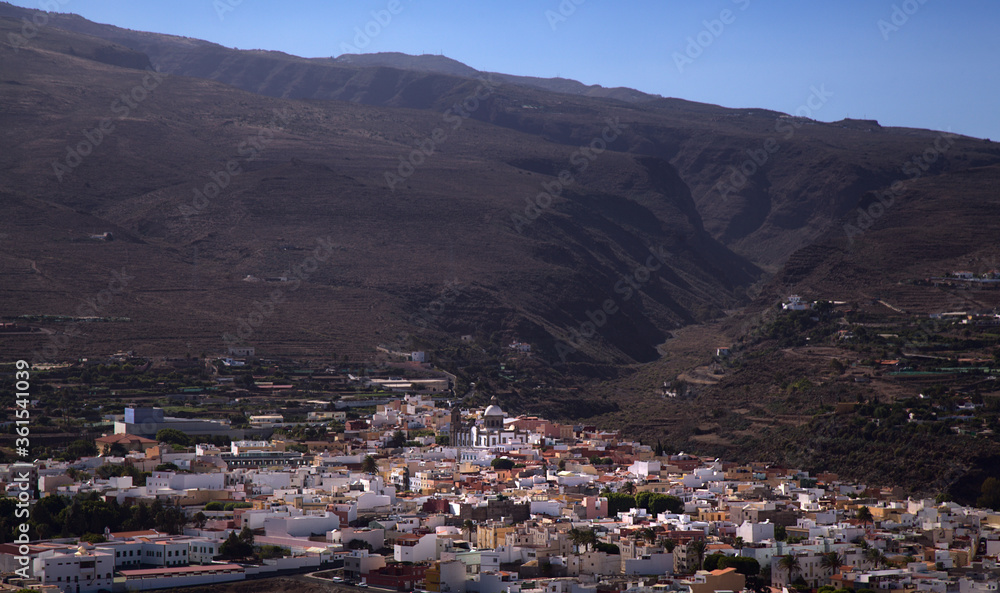 Gran Canaria, Canary Islands, view towards Aguimes hill town