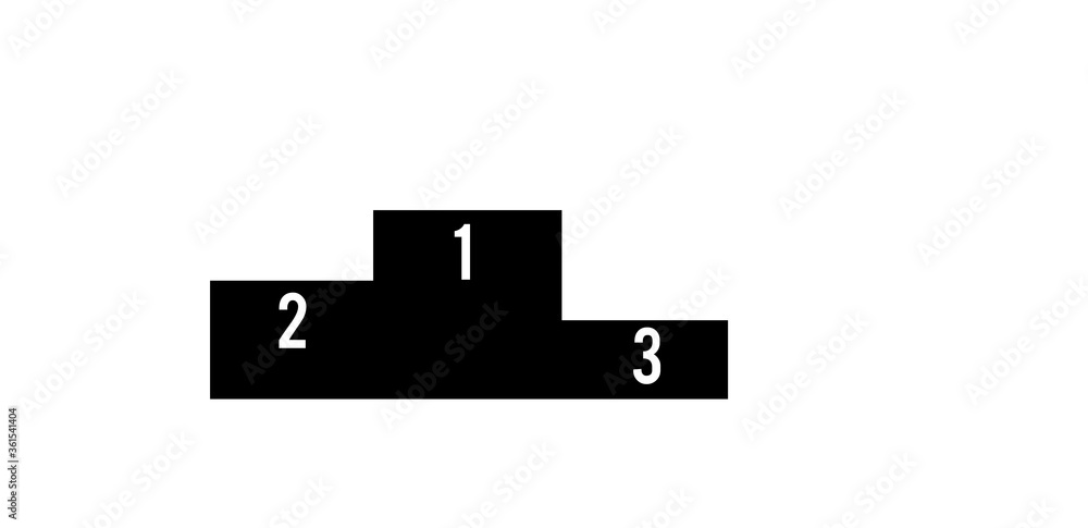 winners podium in different view isolated on background winners podium in different view isolated on background
