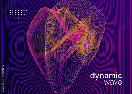 Neon music poster. Electro dance dj. Electronic sound fest. Club event flyer. Techno trance party.