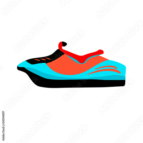 water bike in flat style isolated on white background vector illustration