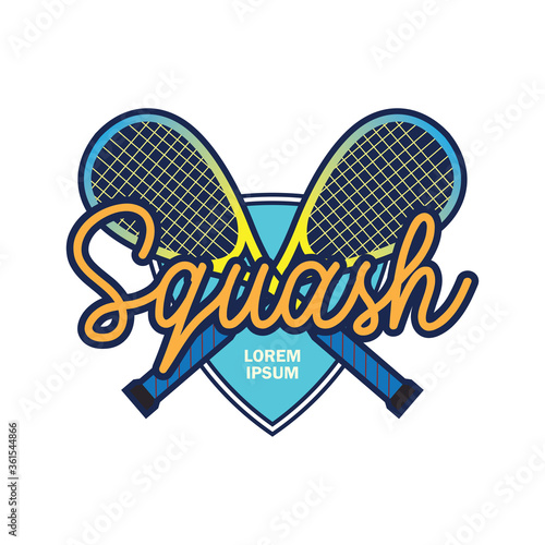 squash logo with text space for your slogan tag line, vector illustration