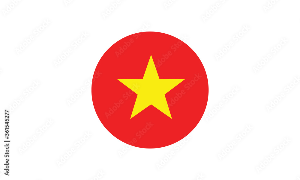 Vietnam flag circle national vector illustration Vietnam flag circle national vector illustration