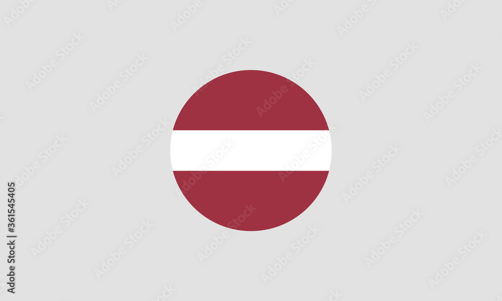 Naklejka premium Latvia flag circle national vector illustration