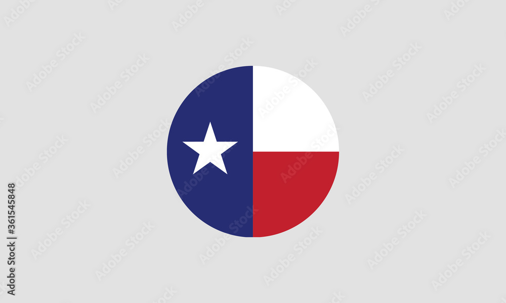 Texas flag circle state vector illustration Texas flag circle state vector illustration