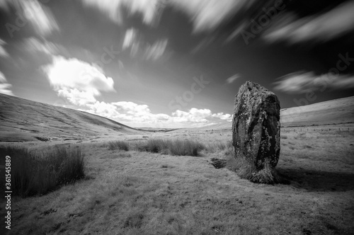 Maen Llia, Neolithic Standing stone, Wales, UK. (IR) © Tony Martin Long