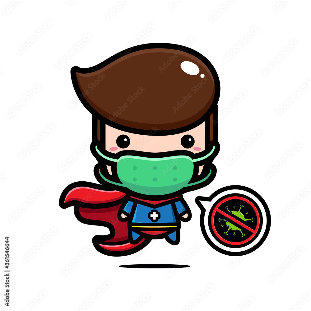 vector design of a superhero wearing a mask	
