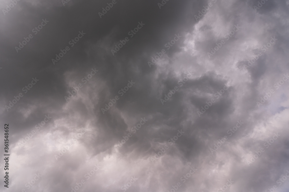 sky background of gray atmospheric clouds