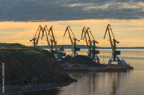 Siberian City Anadyr harbour, Chukotka Province, Russian Far East